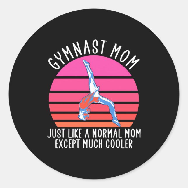 Sticker Rond Mère de gymnaste (Devant)