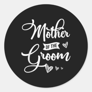 Sticker Rond Mère De La Groom Conception Pour Un Mariage Marié