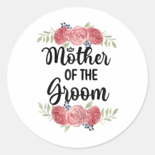 Sticker Rond Mère De La Groom Mariage Fête Salle Douche Mère