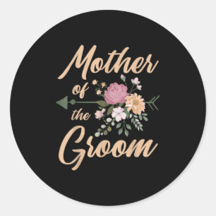 Sticker Rond Mère De La Groom Mariage Fête Spéciale Fête Pret