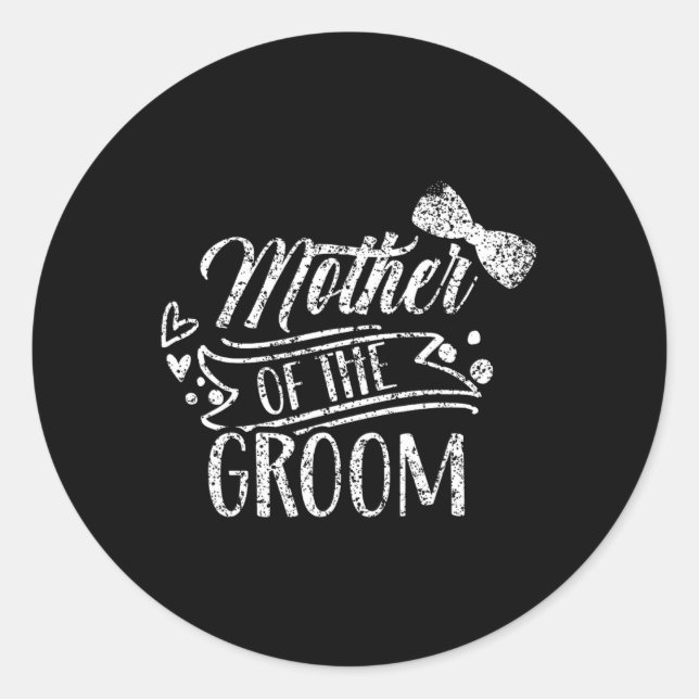 Sticker Rond Mère De La Salle Bachelor Soirée De Mariage (Devant)