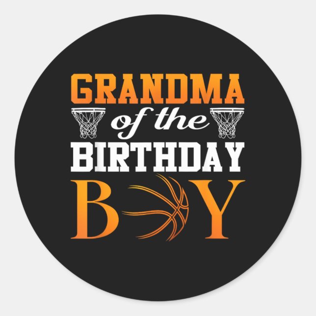 Sticker Rond Mère de l'anniversaire du garçon de baseball appar (Devant)