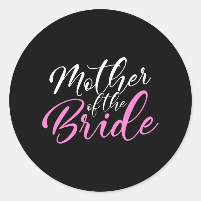 Sticker Rond Mère De L'Épouse À La Fête De Mariage Correspondan (Devant)