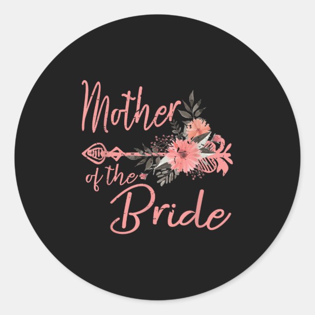Sticker Rond Mère De L'Épouse Mère Mariage (Devant)