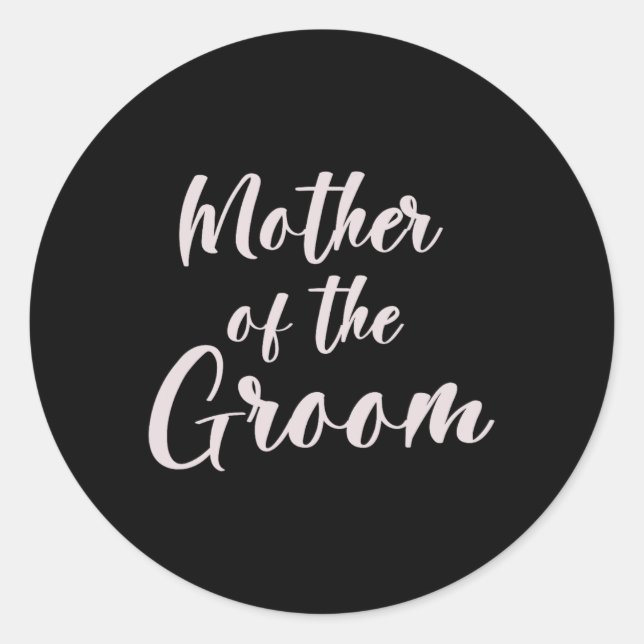 Sticker Rond Mère Du Groom Tee Équipe Mariage De Groom Maman (Devant)