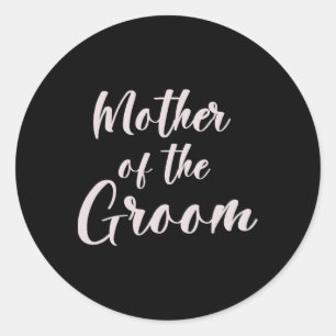 Sticker Rond Mère Du Groom Tee Équipe Mariage De Groom Maman