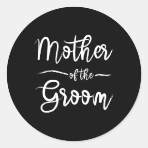 Sticker Rond Mère du marié tenue assortie à la douche de mariée