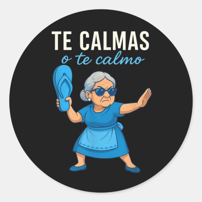 Sticker Rond Mère espagnole mexicaine drôle (Devant)