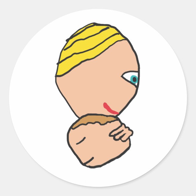 Sticker Rond Mère et enfant (Devant)