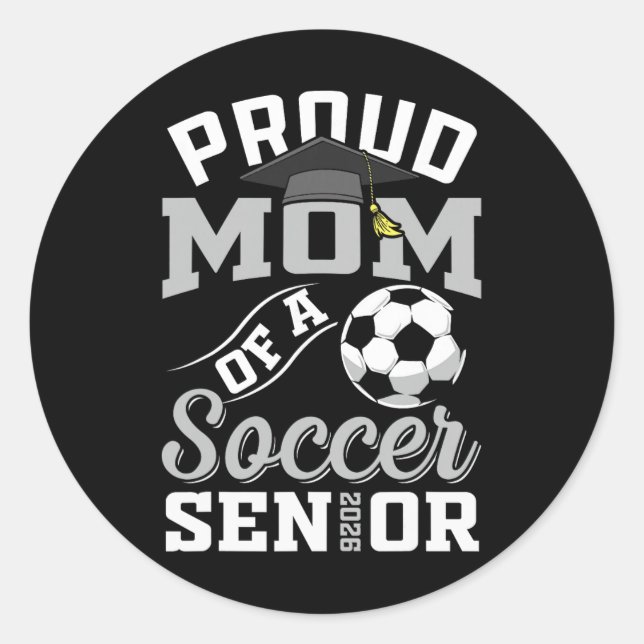Sticker Rond Mère fière d'un élève de terminale de soccer de la (Devant)