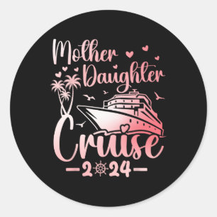 Sticker Rond Mère Fille Croisière 2025 Voyage en famille M