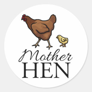 Sticker Rond Mère Hen