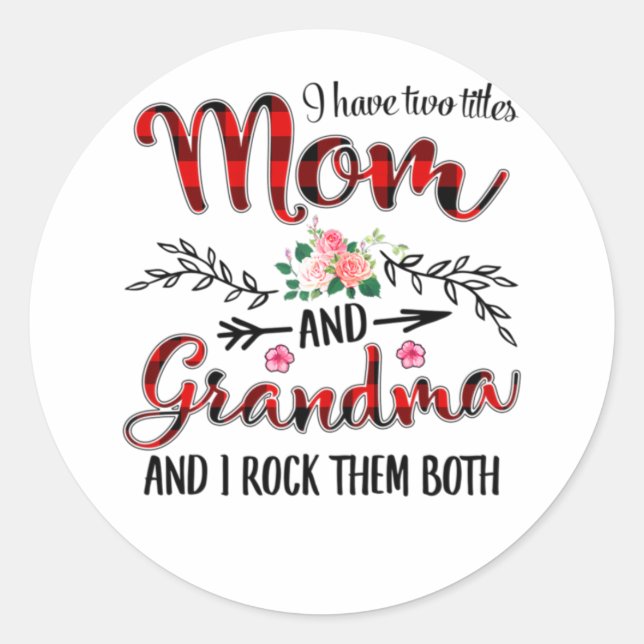 Sticker Rond Mère Maman Et Grand-Mère Anniversaire (Devant)