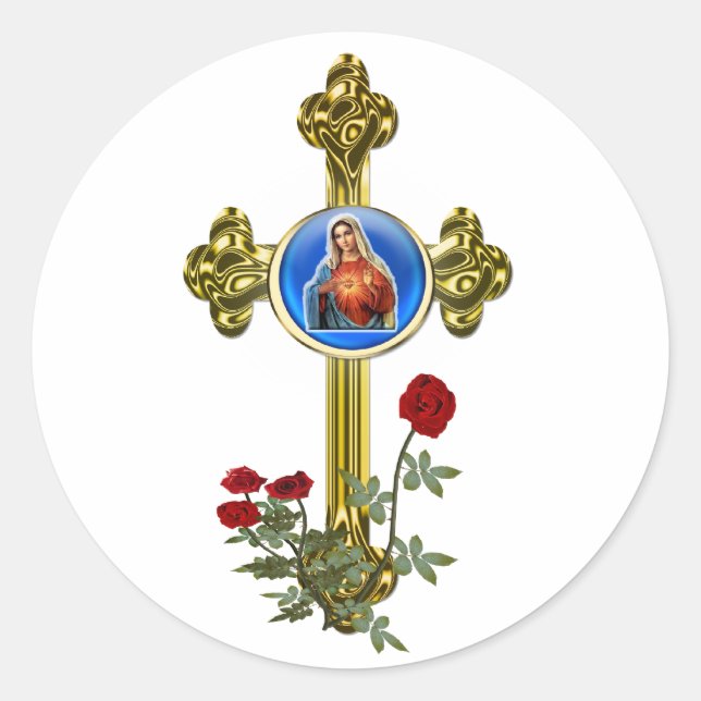Sticker Rond Mère MAry (Devant)