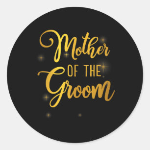 Sticker Rond Mère wedding shower Du Groom Pour Maman De Gr