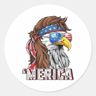 Sticker Rond Merica États-Unis Drapeau américain Patriotique 4