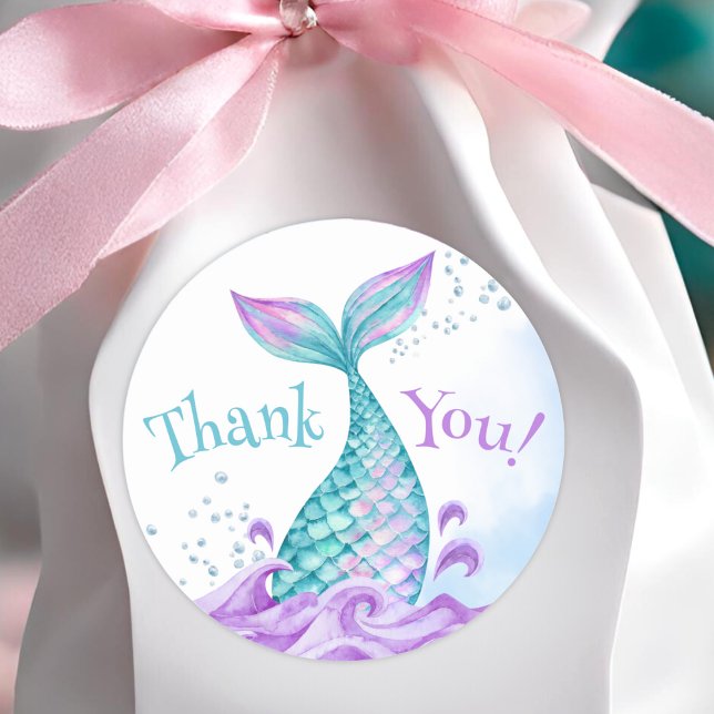 Sticker Rond Mermaid 5e anniversaire Plongée en cinq (Créateur téléchargé)