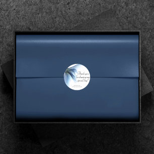 Sticker Rond Mermaid Glam Tail Dusty Ice Blue Sheen Merci