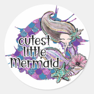 Sticker Rond Mermaid la plus petite étincelle