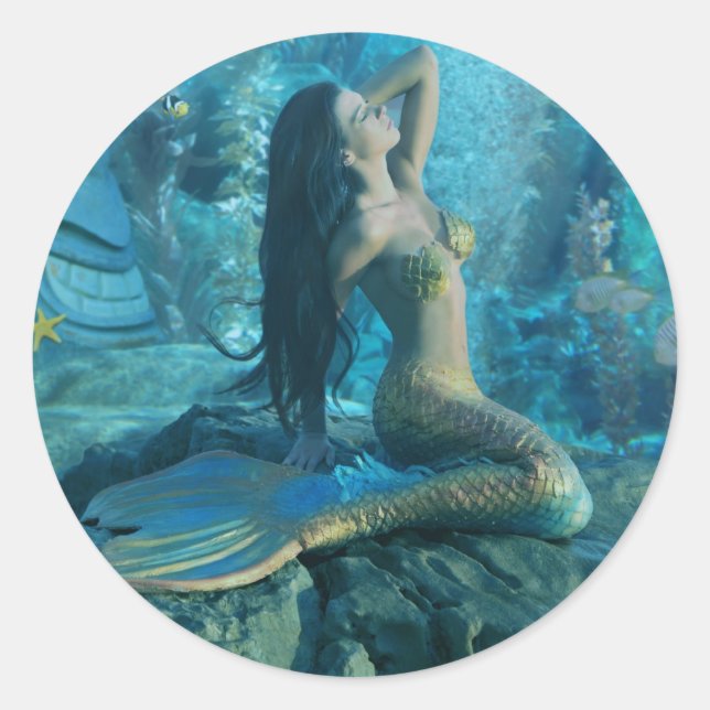 Sticker Rond Mermaid Paradise (Devant)