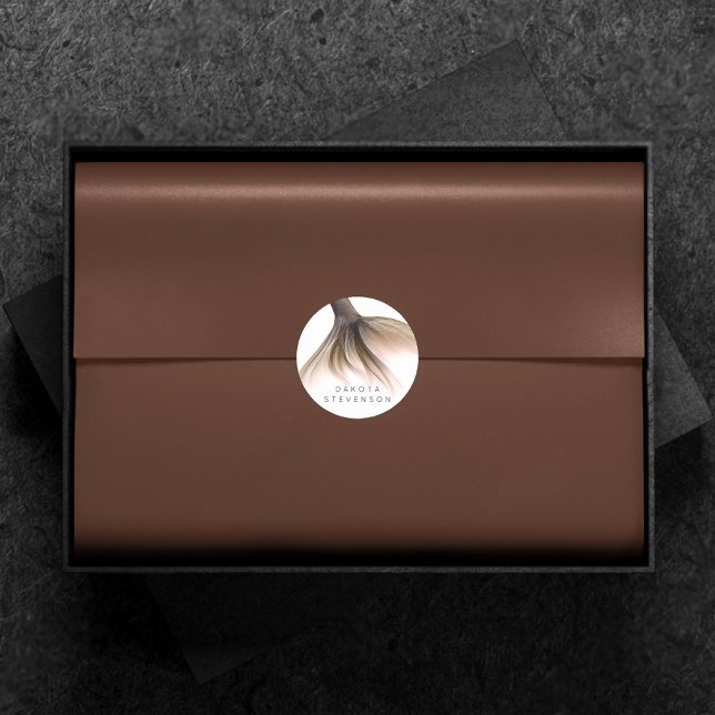 Sticker Rond Mermaid Posh Tail | Dusty Terracotta Peach Custom (Créateur téléchargé)