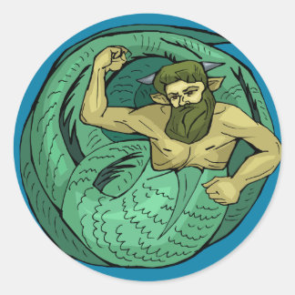 Sticker Rond Merman