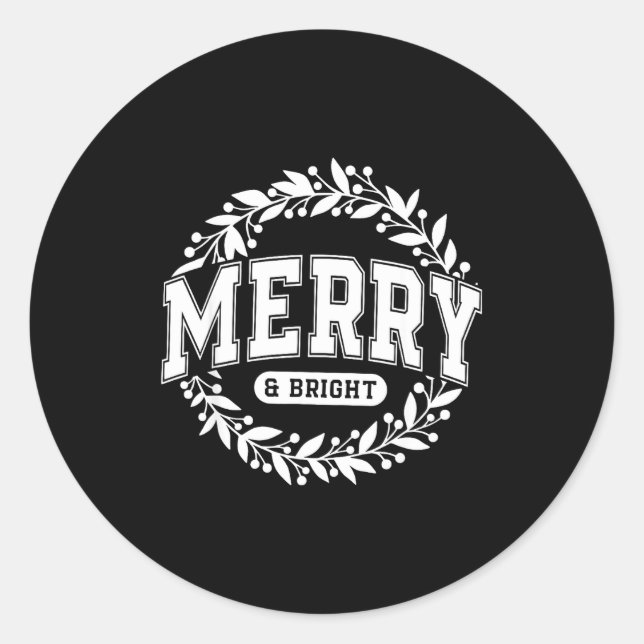 Sticker Rond Merry &amp; Bright Moody &amp; Uptight Matching Co (Devant)