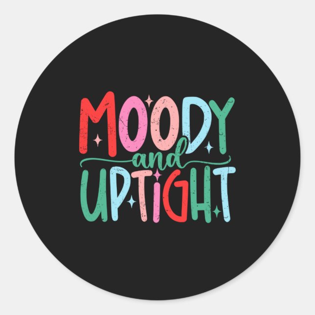 Sticker Rond Merry &amp; Bright Moody &amp; Uptight Matching Co (Devant)