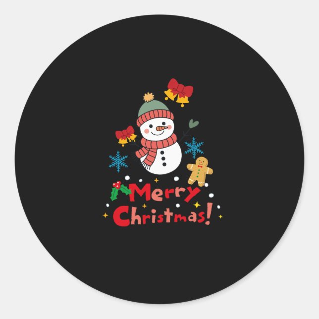 Sticker Rond Merry Christmas! (Devant)