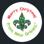 Sticker Rond Merry Christmas<br><div class="desc">This design will make a wonderful Christmas decoration.</div>