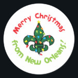 Sticker Rond Merry Christmas<br><div class="desc">This design will make a wonderful Christmas decoration.</div>