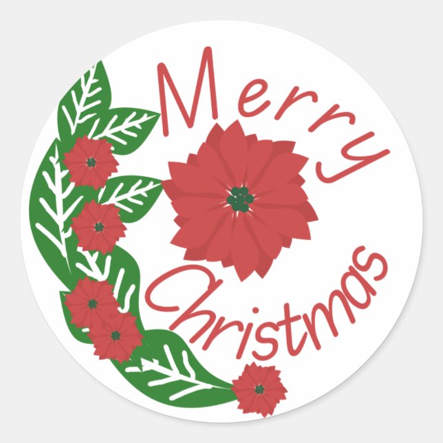 Sticker Rond Merry Christmas (Devant)