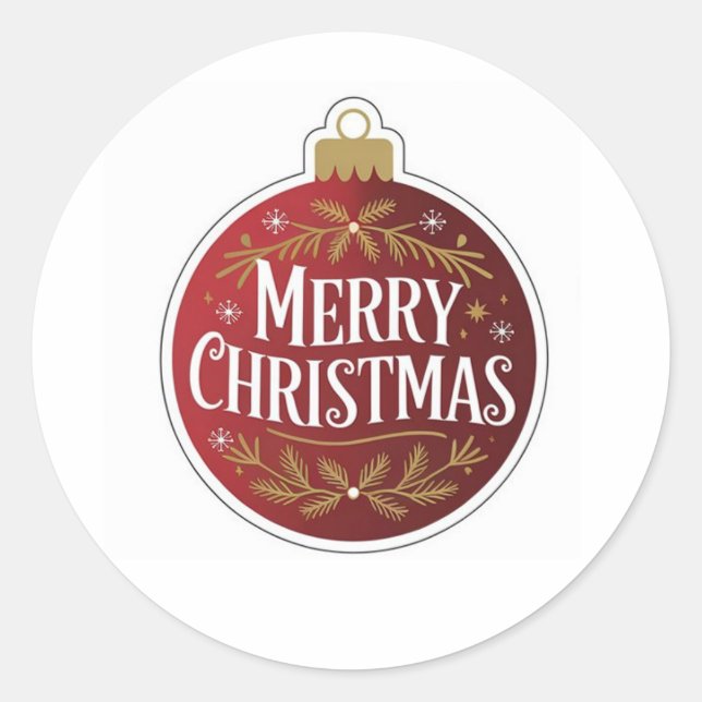 Sticker Rond Merry christmas (Devant)