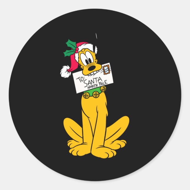 Sticker Rond Merry Christmas Santa Claus  (Devant)