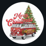 Sticker Rond Merry Christmas Van<br><div class="desc"></div>