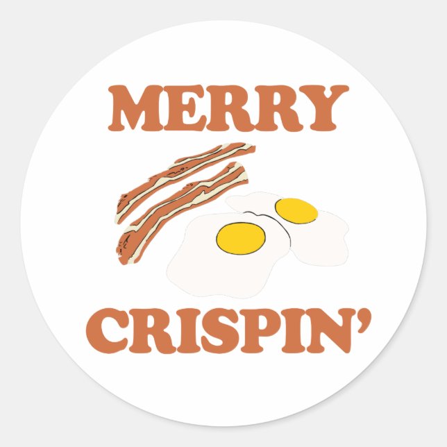 Sticker Rond Merry Crispin (Devant)