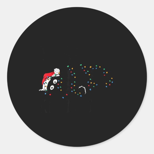 Sticker Rond Merry Kissmy Angry Cat Christmas Funny Sarcastic H (Devant)