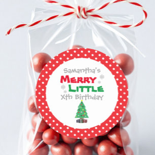 Sticker Rond Merry Little Birthday