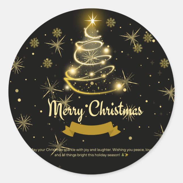 STICKER ROND MERRY NOËL (Devant)