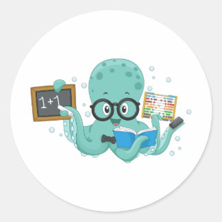 Sticker Rond Merveilles à huit bras : collection octo-bâche