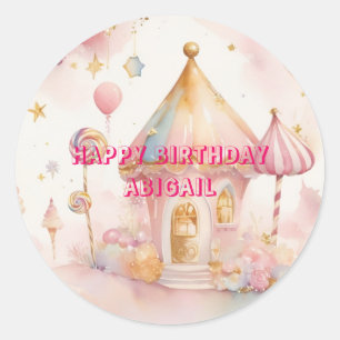 Sticker Rond Merveilleux Candyland