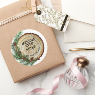 Sticker Rond Merveilleux jamais après Noël mariage