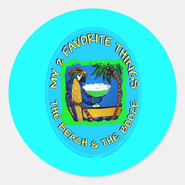 STICKER ROND MES 2 CHOSES PRÉFÉRÉES (Devant)