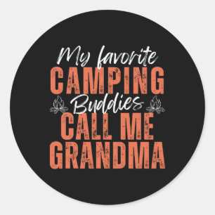 Sticker Rond Mes Amies De Camping Préférées Appelez-Moi Grand-M