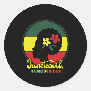 Sticker Rond Mes ancêtres Junetdix célèbrent les femmes noires