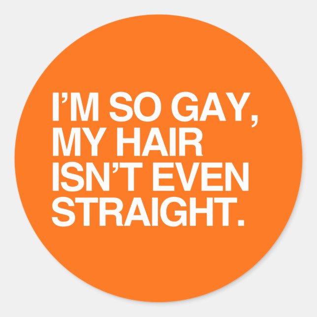 STICKER ROND MES CHEVEUX NE SONT MÉME PAS RAIDES (Devant)