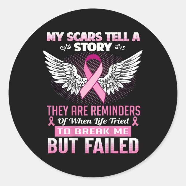 Sticker Rond Mes cicatrices racontent une histoire - Sensibilis (Devant)