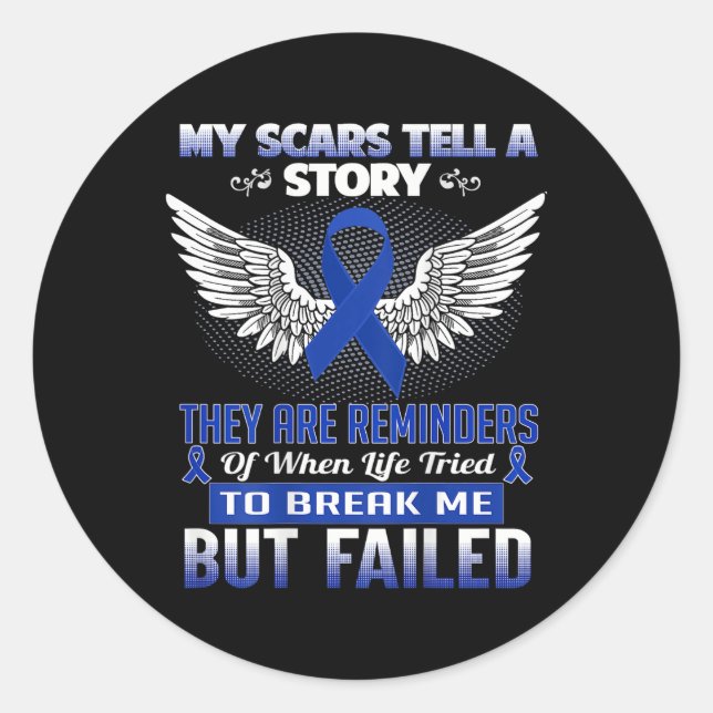 Sticker Rond Mes cicatrices racontent une histoire - Sensibilis (Devant)