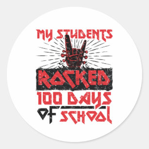 Sticker Rond Mes élèves ont fait 100 jours de professeur