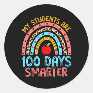 Sticker Rond Mes Étudiants Sont 100 Jours Smarter 100E Jour De